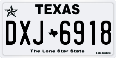 TX license plate DXJ6918