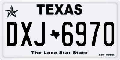 TX license plate DXJ6970