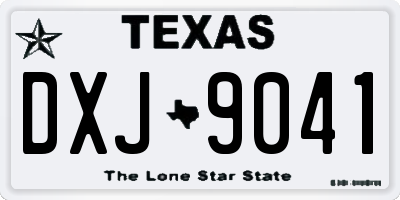 TX license plate DXJ9041