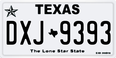 TX license plate DXJ9393