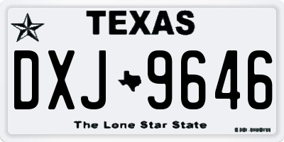 TX license plate DXJ9646