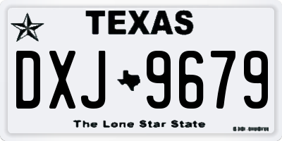 TX license plate DXJ9679