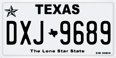 TX license plate DXJ9689