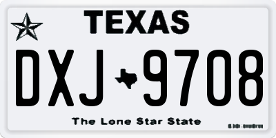 TX license plate DXJ9708