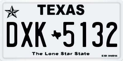 TX license plate DXK5132