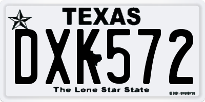 TX license plate DXK572