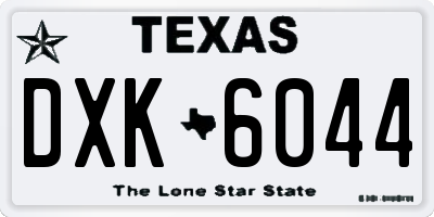 TX license plate DXK6044