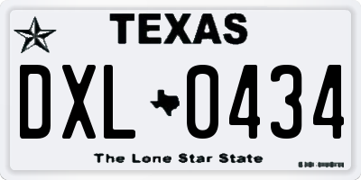 TX license plate DXL0434