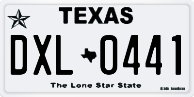 TX license plate DXL0441