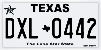 TX license plate DXL0442