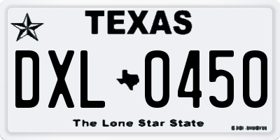 TX license plate DXL0450