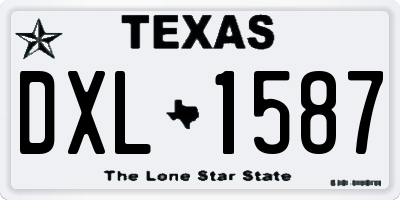 TX license plate DXL1587