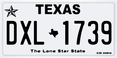 TX license plate DXL1739