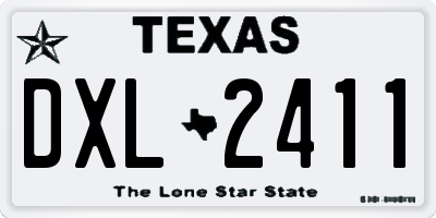 TX license plate DXL2411