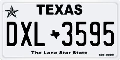 TX license plate DXL3595