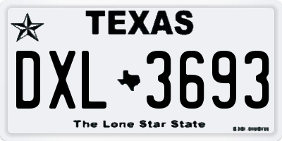 TX license plate DXL3693
