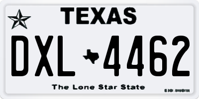 TX license plate DXL4462