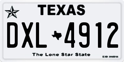 TX license plate DXL4912