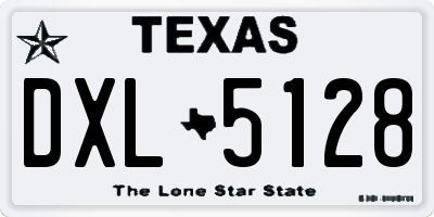 TX license plate DXL5128