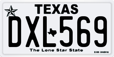 TX license plate DXL569