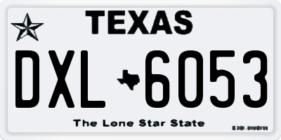 TX license plate DXL6053