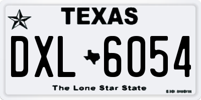 TX license plate DXL6054