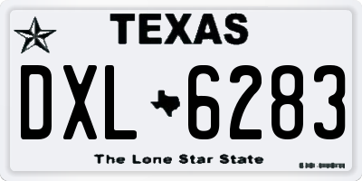 TX license plate DXL6283