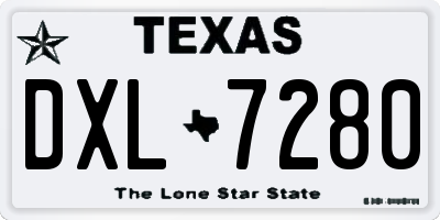 TX license plate DXL7280