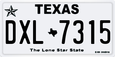 TX license plate DXL7315
