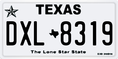 TX license plate DXL8319
