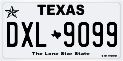 TX license plate DXL9099
