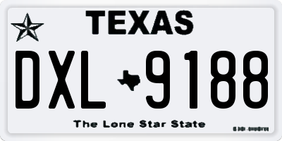 TX license plate DXL9188