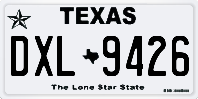 TX license plate DXL9426