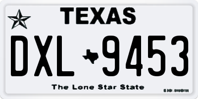 TX license plate DXL9453