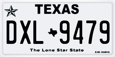 TX license plate DXL9479