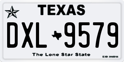 TX license plate DXL9579