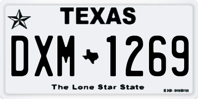 TX license plate DXM1269