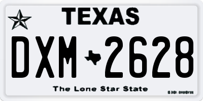 TX license plate DXM2628