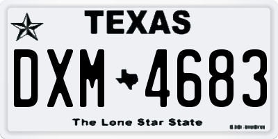 TX license plate DXM4683