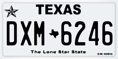 TX license plate DXM6246