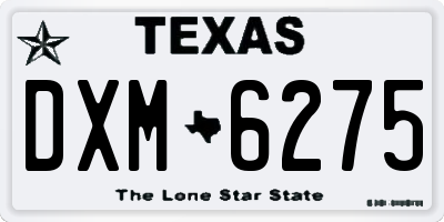 TX license plate DXM6275