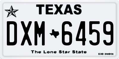 TX license plate DXM6459