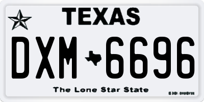 TX license plate DXM6696