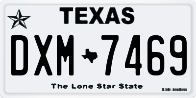TX license plate DXM7469
