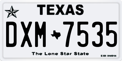 TX license plate DXM7535