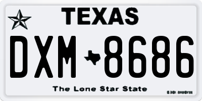 TX license plate DXM8686