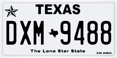 TX license plate DXM9488