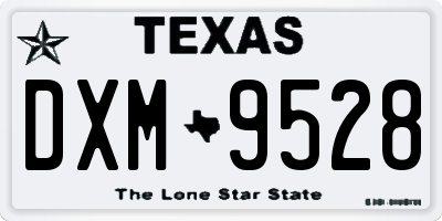 TX license plate DXM9528