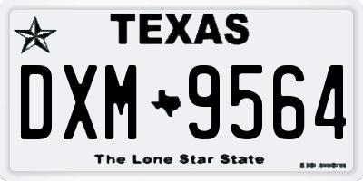 TX license plate DXM9564