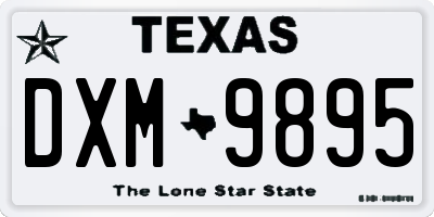 TX license plate DXM9895